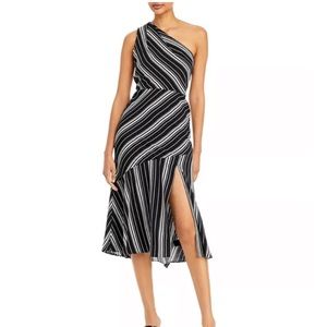 Sam Edelman Striped One Shoulder Dress NWT Size 8
